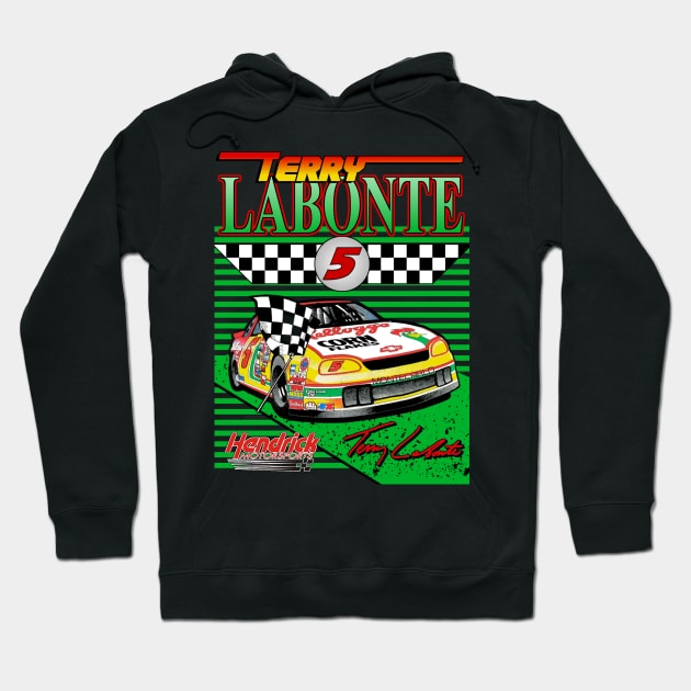 Terry Labonte Vintage Nascar Design Hoodie by Reno27Racing